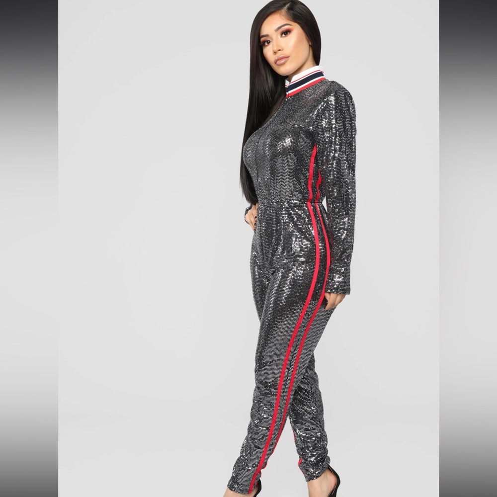 sequin jumpsuit
